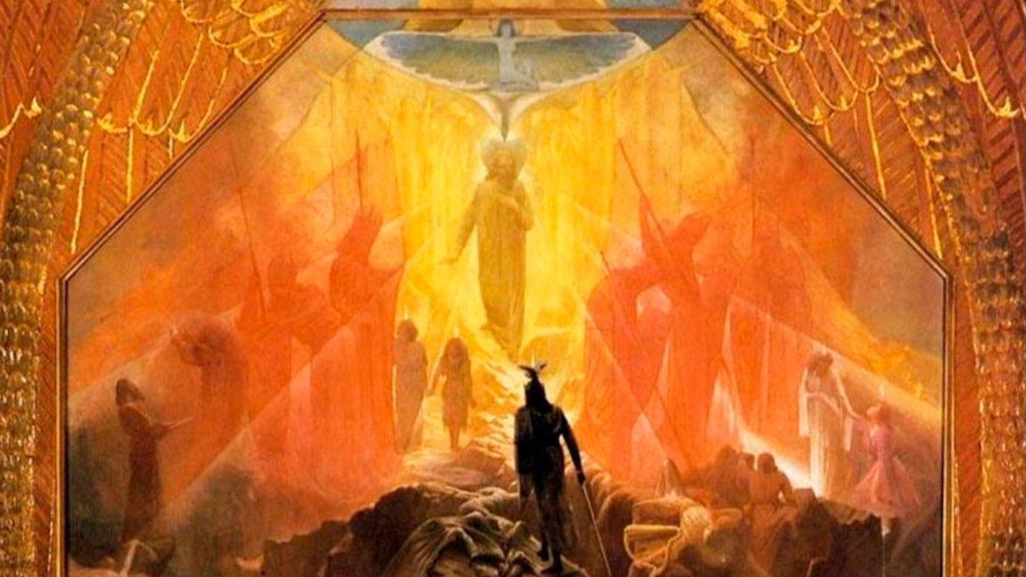 Част от картина "Пътят" на Реджиналд Уилъби Мачъл