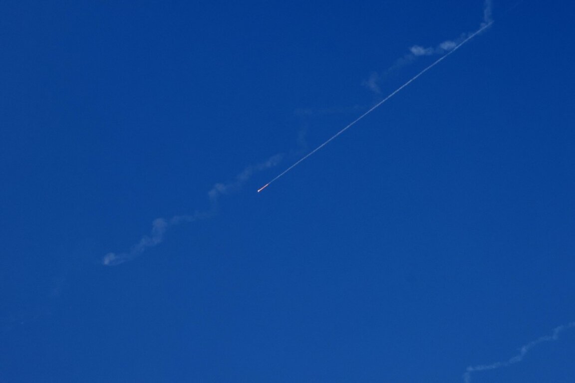 Иранска ракета в небето над Наблус, 19.06.2025 г.