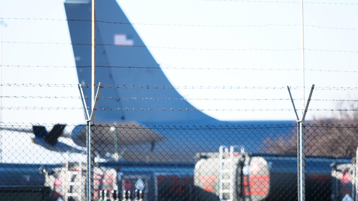 28.02.2026 г. Самолети на Военновъздушните сили на САЩ на летище "Васил Левски" в София.