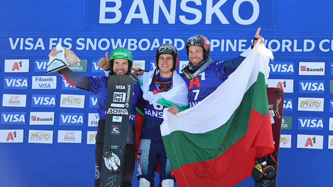 Por primera vez Tervel Zamfirov gana la Copa Mundial de Snowboard Alpino 