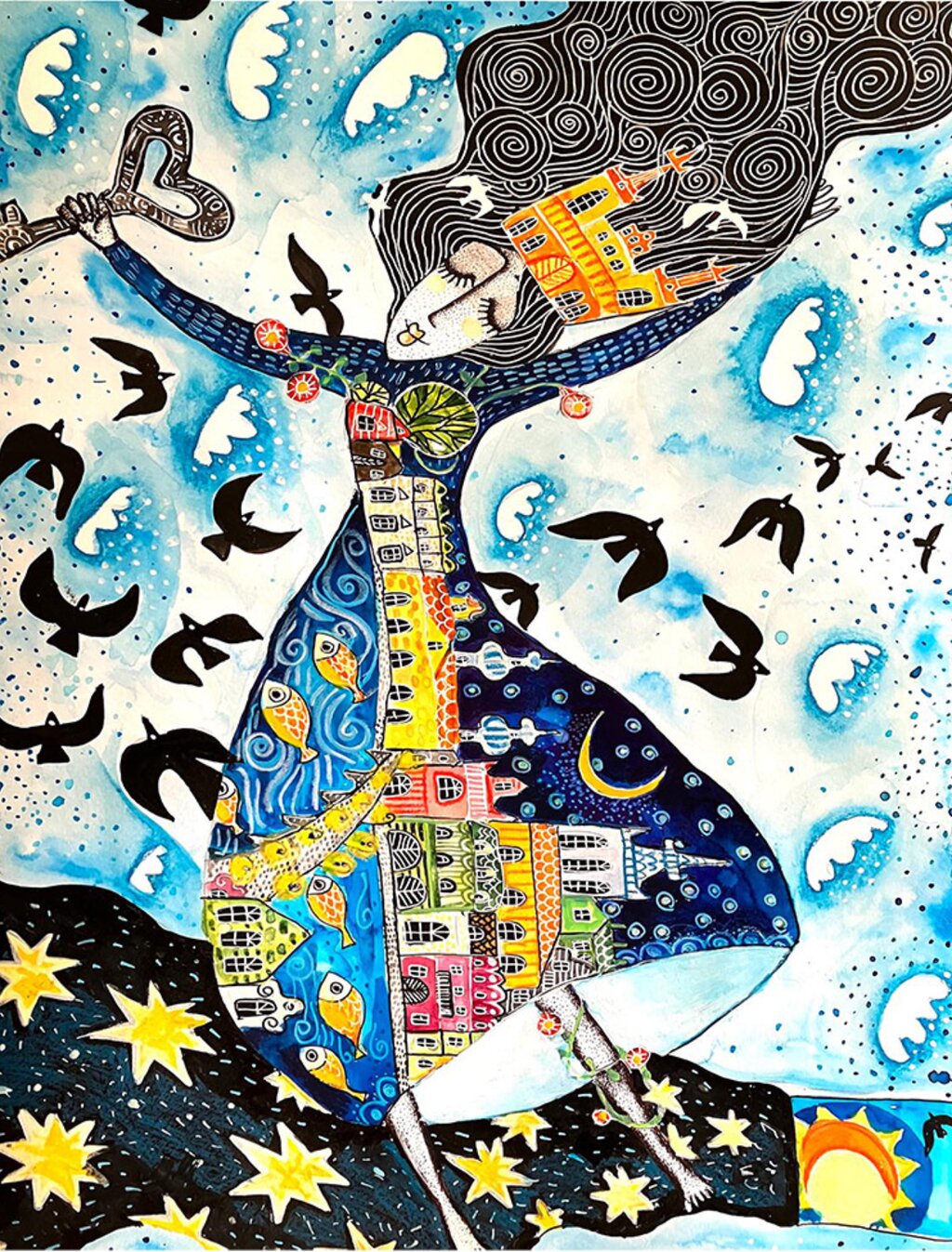 La artista Petya Konstantinova presenta a Sofía su “Praga voladora”