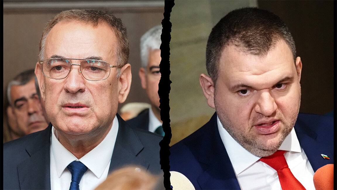 Съпредседателите на ДПС Джевдет Чакъров и Делян Пеевски.