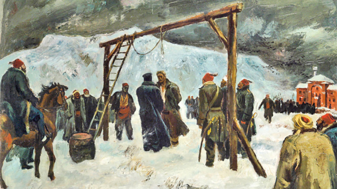„Вешање Васила Левског“, сликар Борис Ангелушев, 1942.
