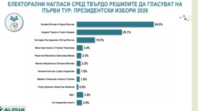 "Алфа Рисърч": Балотаж и нисък интерес към президентския вот 