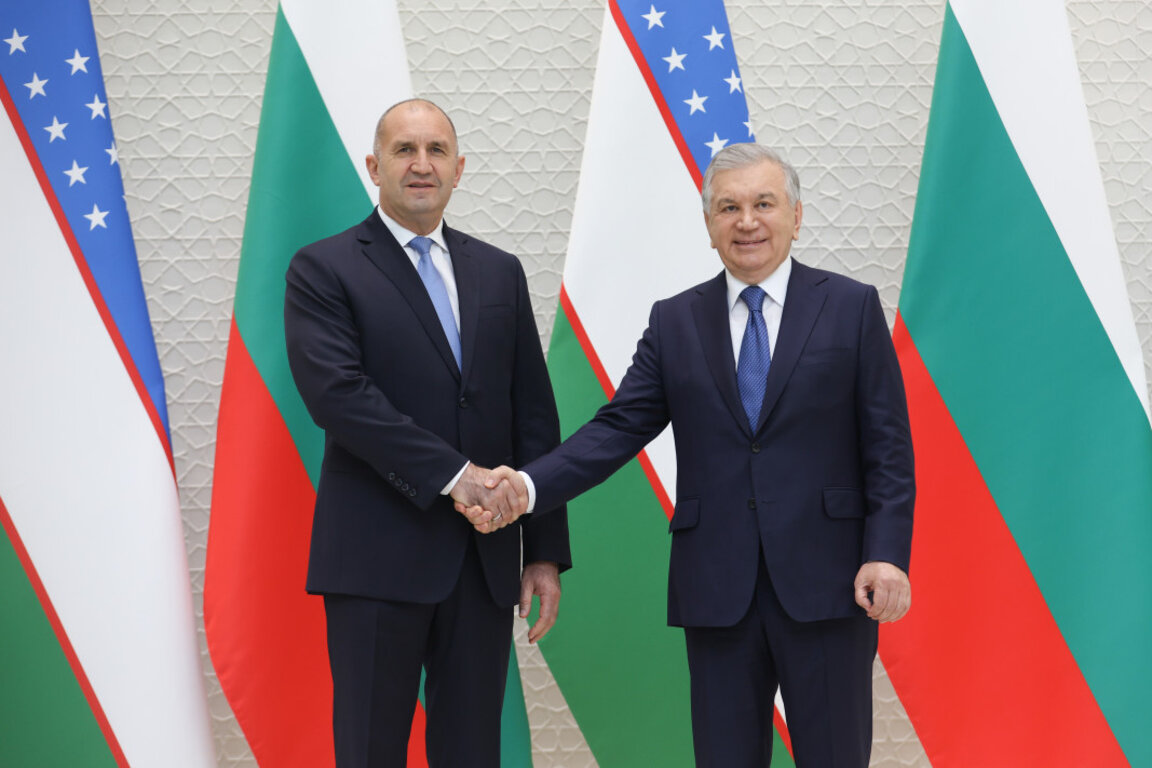 Президентите Румен Радев и Шавкат Мирзийоев в Ташкент, 10 юни 2025 г.